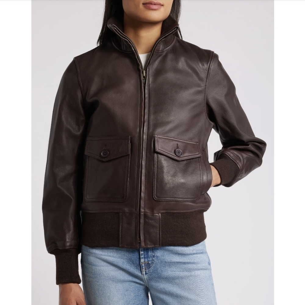 Schott NYC Brown Leather Jacket - Picture 11 of 11